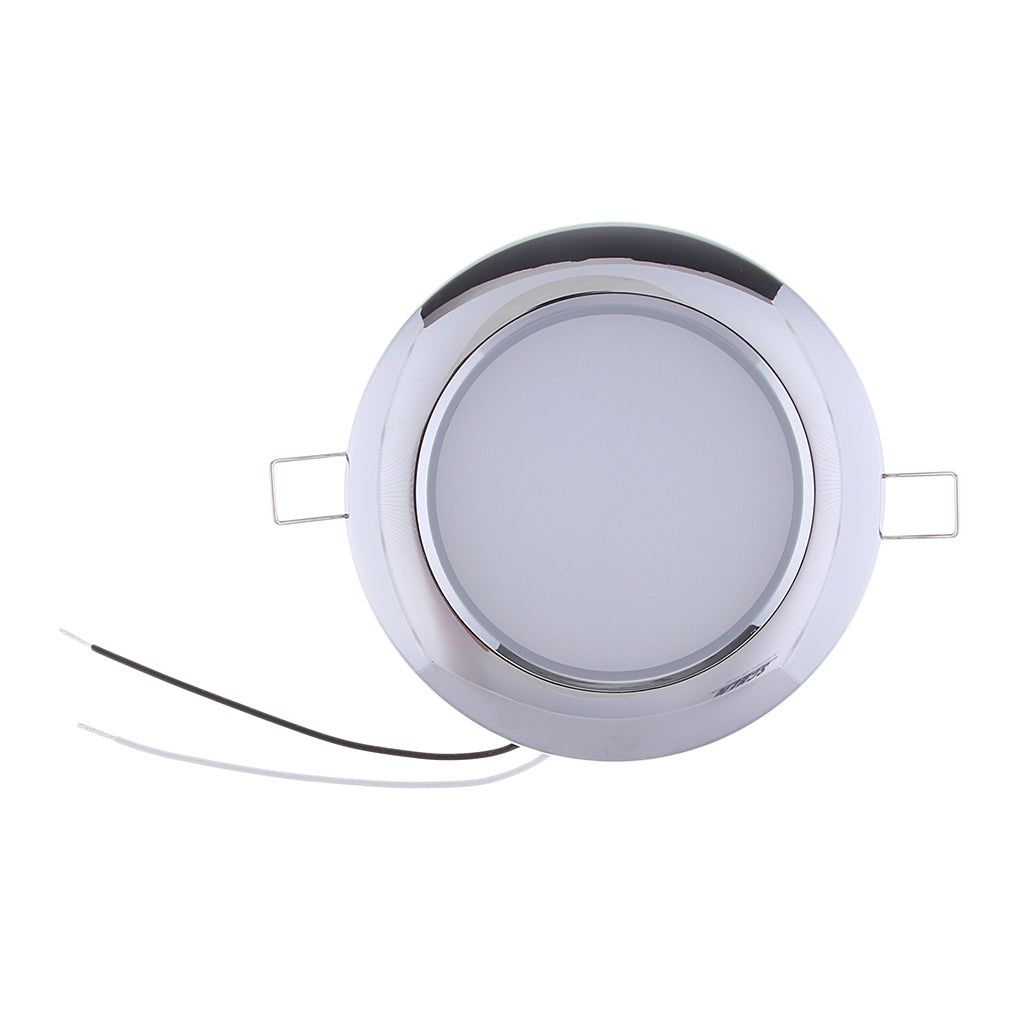 Chrome RV Boat Recessed Ceiling Light LED Panel Light DC 12V 4.5W Warm White