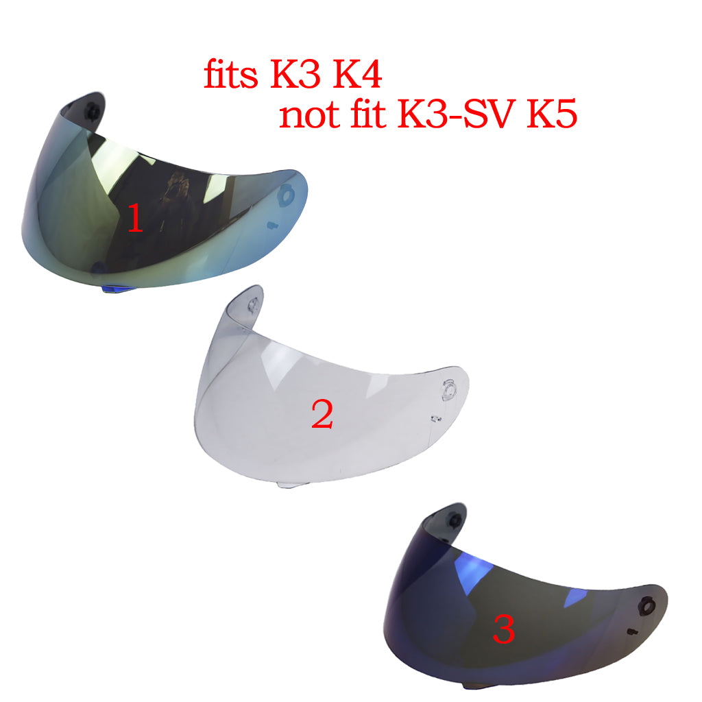 Full Face Motorcycle Helmet Visor for AGV K3 K4 Helmets Lens Shield 3