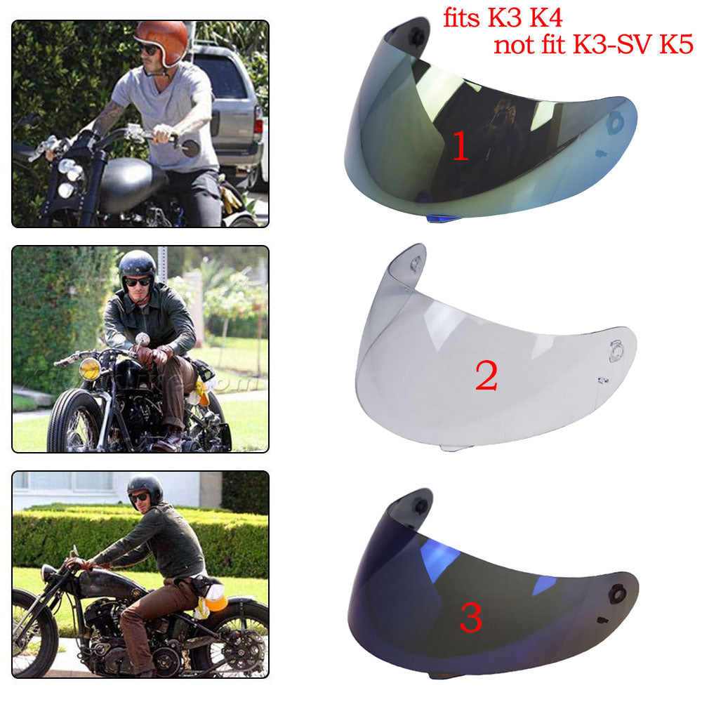 Full Face Motorcycle Helmet Visor for AGV K3 K4 Helmets Lens Shield 1