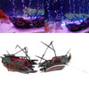 Aquarium Ornament Wreck Sailing Boat Sunk Ship Fish Tank Hide Cave Decor #2