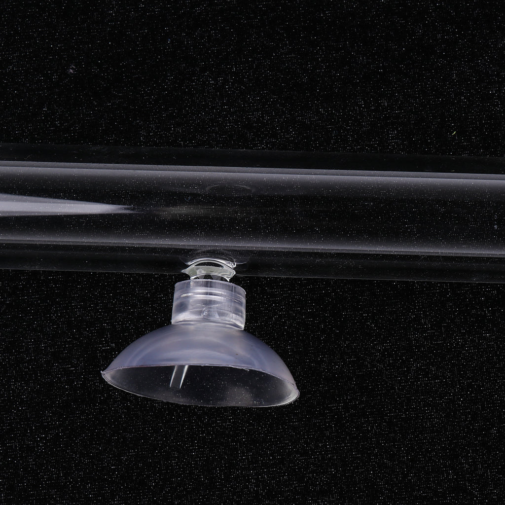 Aquarium Clear Glass Shrimp Feeding Tube Food Dish Feeder Pipe Holder 300mm