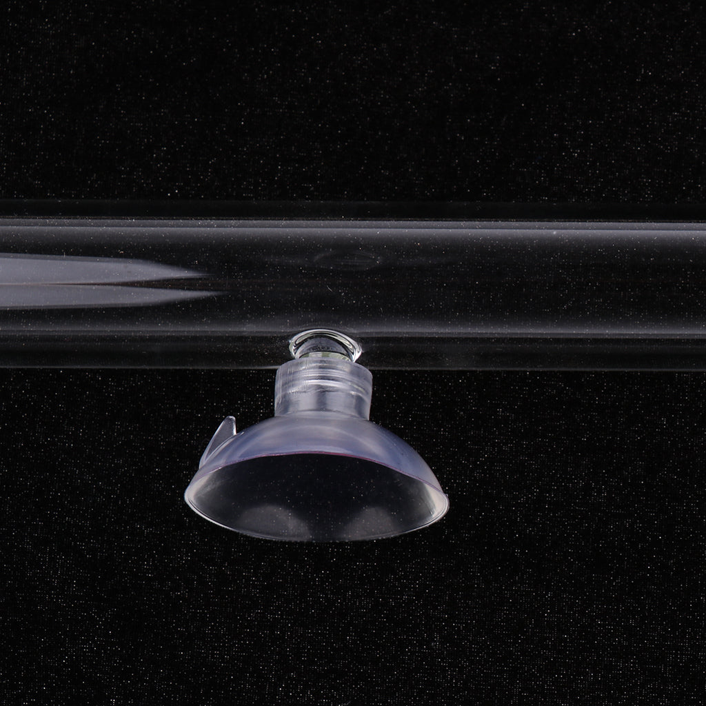 Aquarium Clear Glass Shrimp Feeding Tube Food Dish Feeder Pipe Holder 350mm