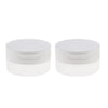 2Pcs 50g Empty Loose Powder Jar Bottle Container/Make Up Sifter Bottles Transparent