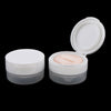 2Pcs 50g Empty Loose Powder Jar Bottle Container/Make Up Sifter Bottles Transparent