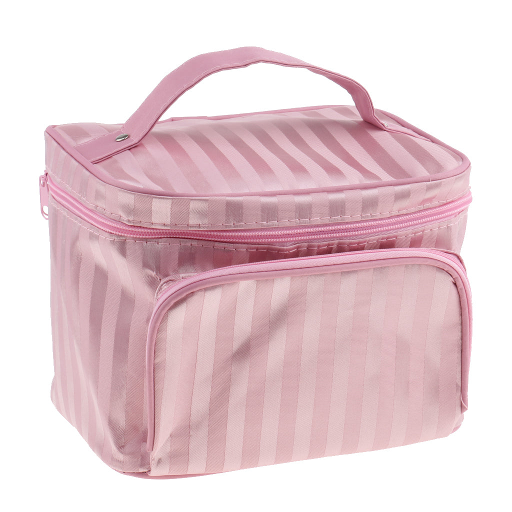 Waterproof Cosmetic Toiletry Organizer Case Makeup Travel Bag Pink