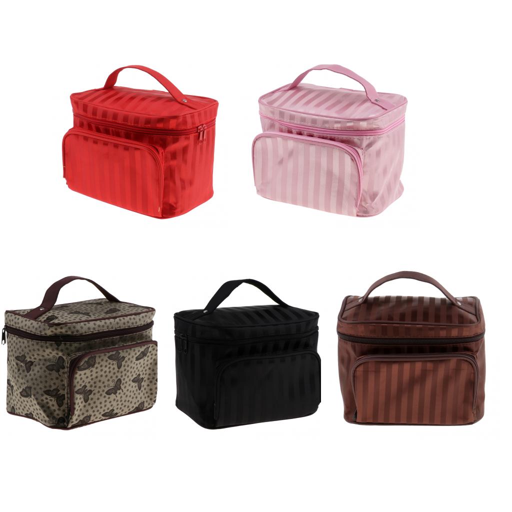 Waterproof Cosmetic Toiletry Organizer Case Makeup Travel Bag Pink