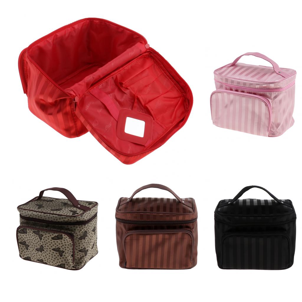 Waterproof Cosmetic Toiletry Organizer Case Makeup Travel Bag Pink