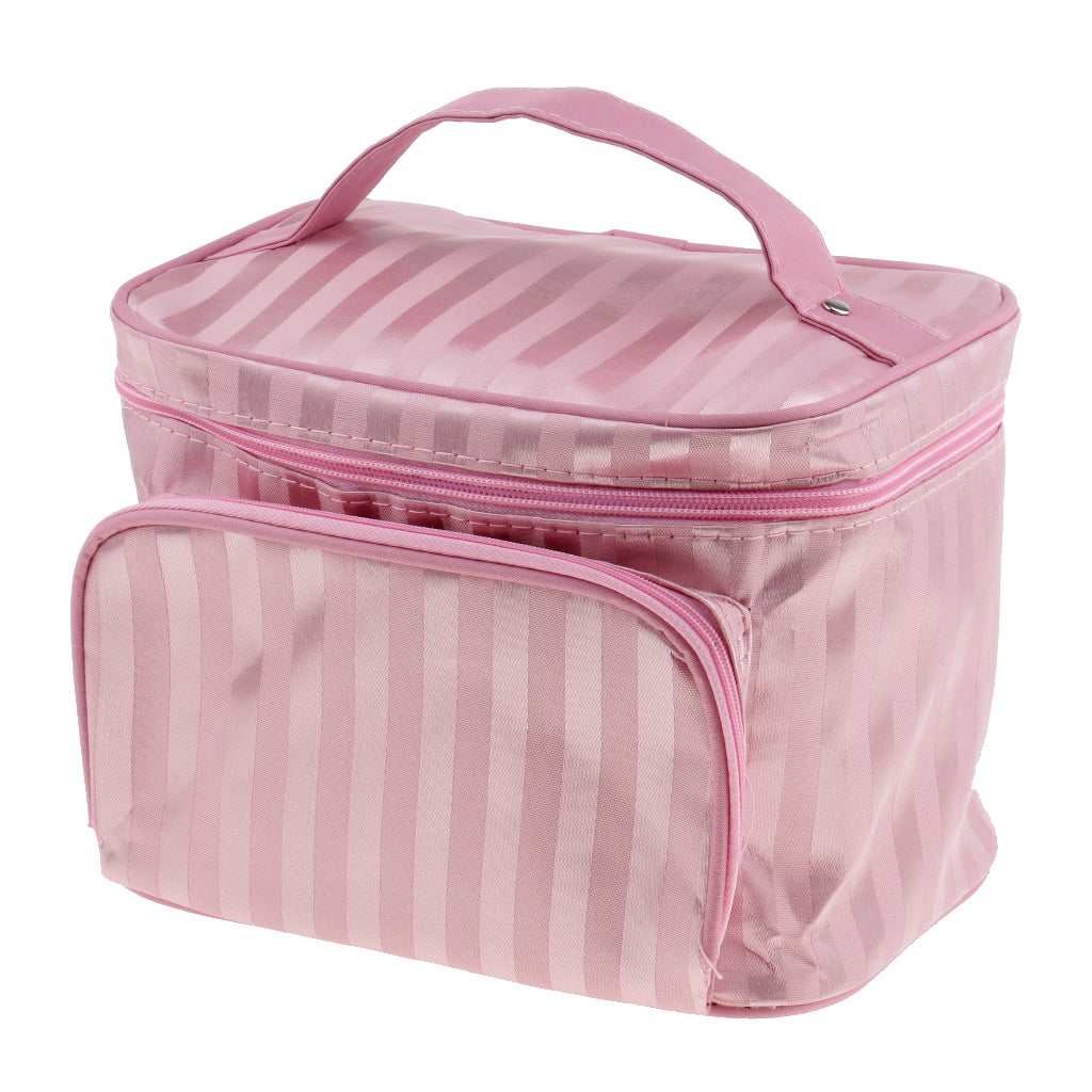 Waterproof Cosmetic Toiletry Organizer Case Makeup Travel Bag Pink