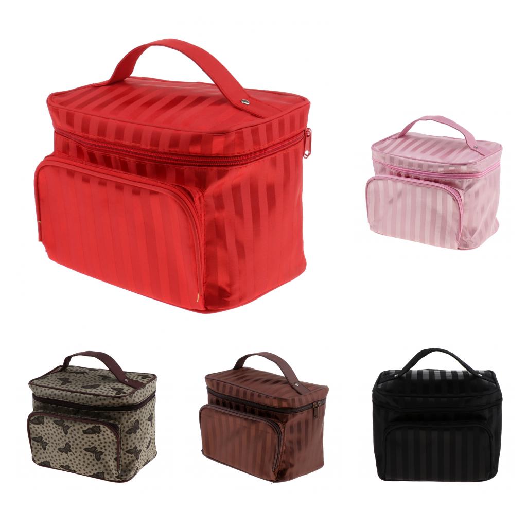 Waterproof Cosmetic Toiletry Organizer Case Makeup Travel Bag Pink