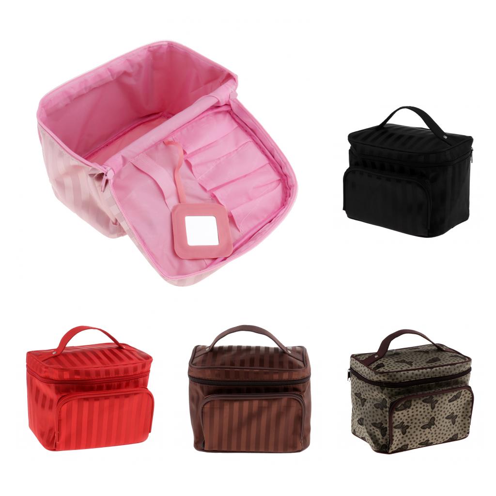 Waterproof Cosmetic Toiletry Organizer Case Makeup Travel Bag Pink