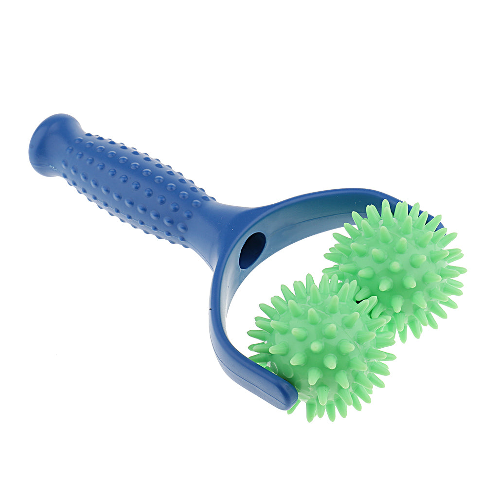 Acupuncture Shoulder Muscle Massager Roll Massage Ball  Blue + Green