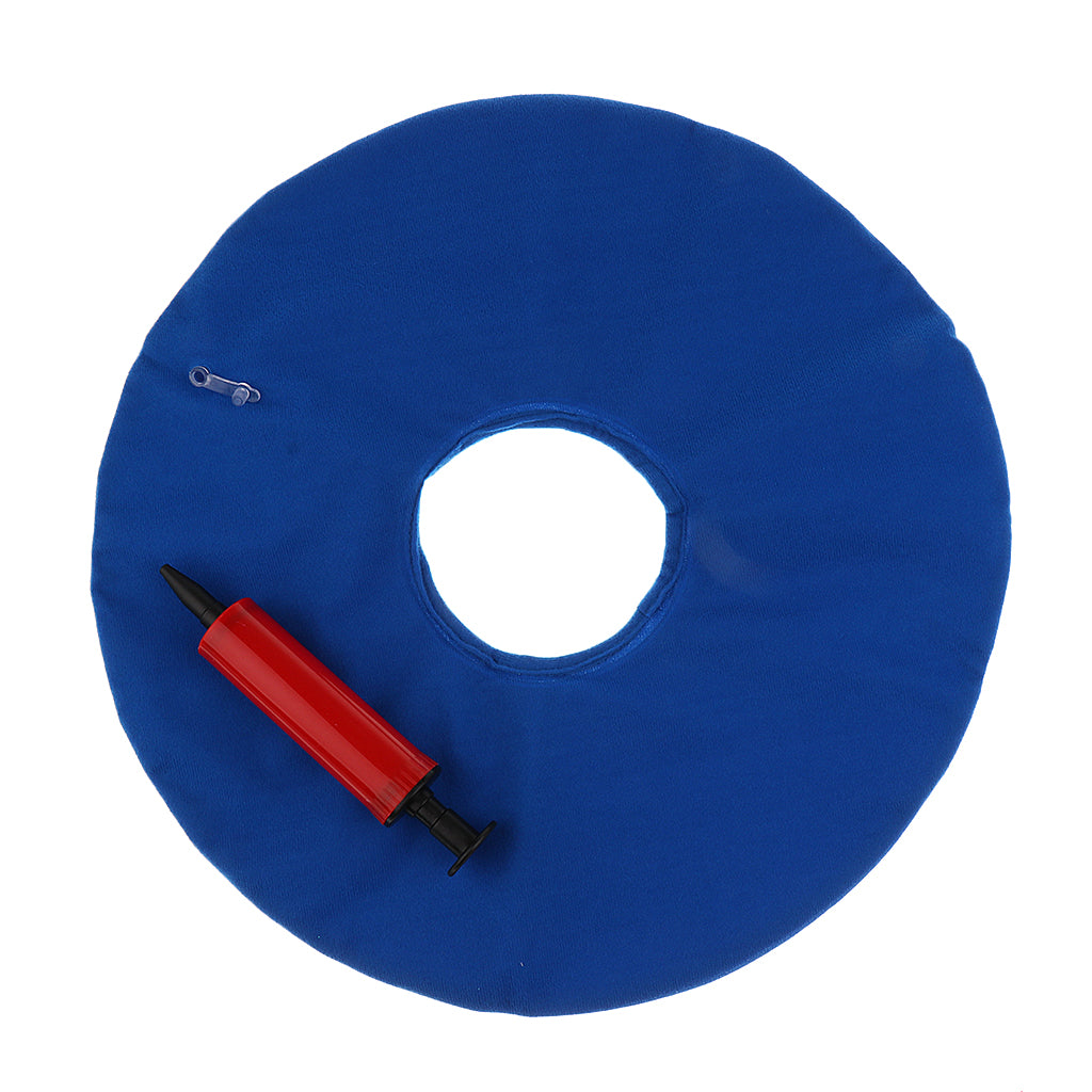 Soft Inflatable Donut Seat Cushion Wheelchair Hemorrhoid Pillow Round Blue