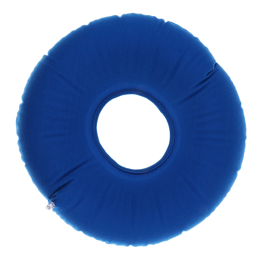 Soft Inflatable Donut Seat Cushion Wheelchair Hemorrhoid Pillow Round Blue