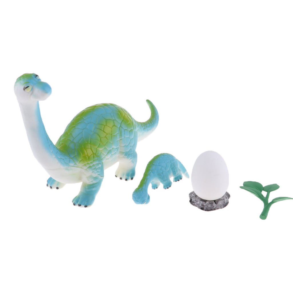 Simulation Mother and child  Dinosaur Model+Dinosaur Egg Model Brachiosaurus