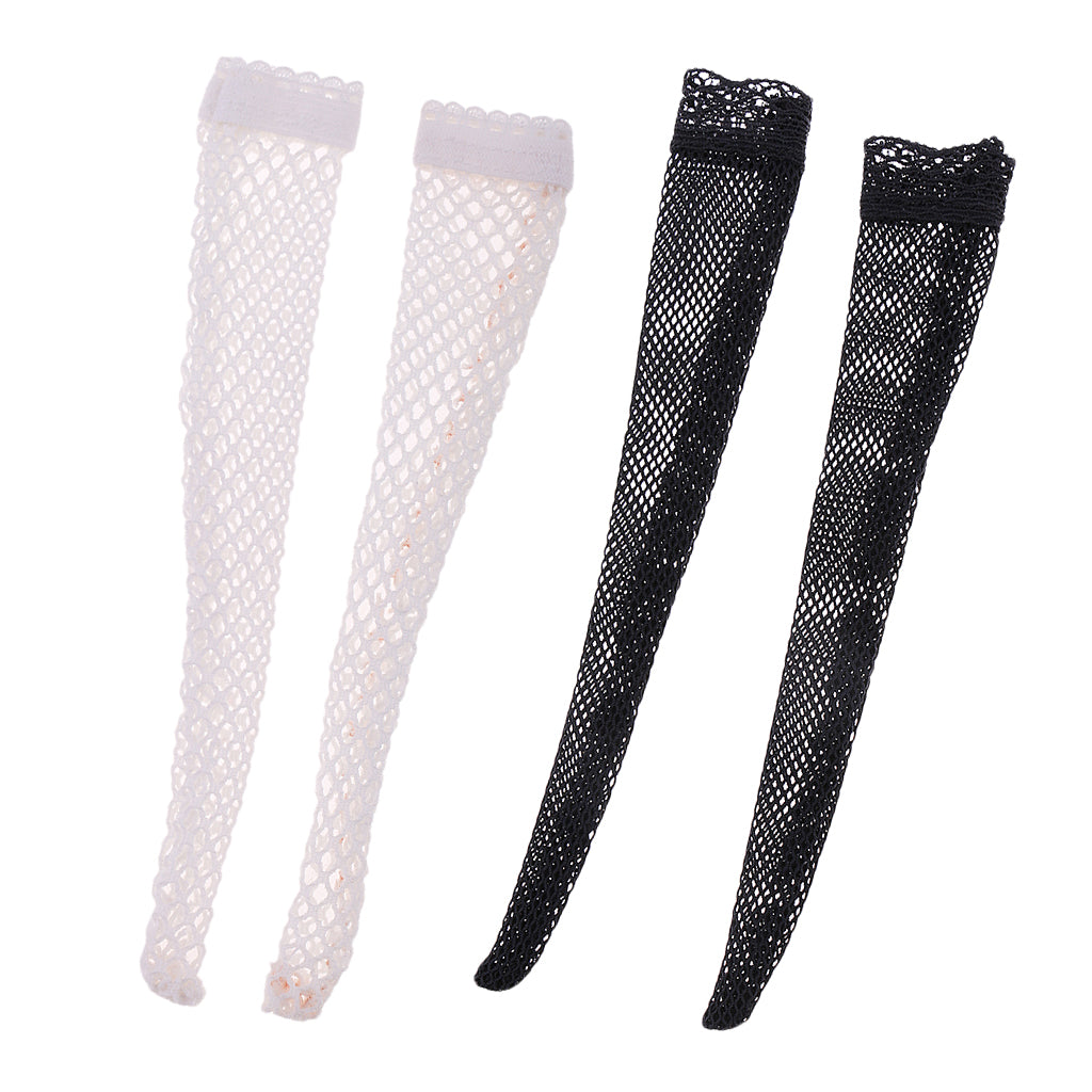 1/6 Scale Knee High Mesh Socks Fishnet Stockings for 12" Female Figure Black