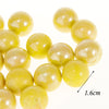 20x 16mm Clear Glass Marbles Kids Game Toy Vase Fish Tank Decor Yellow