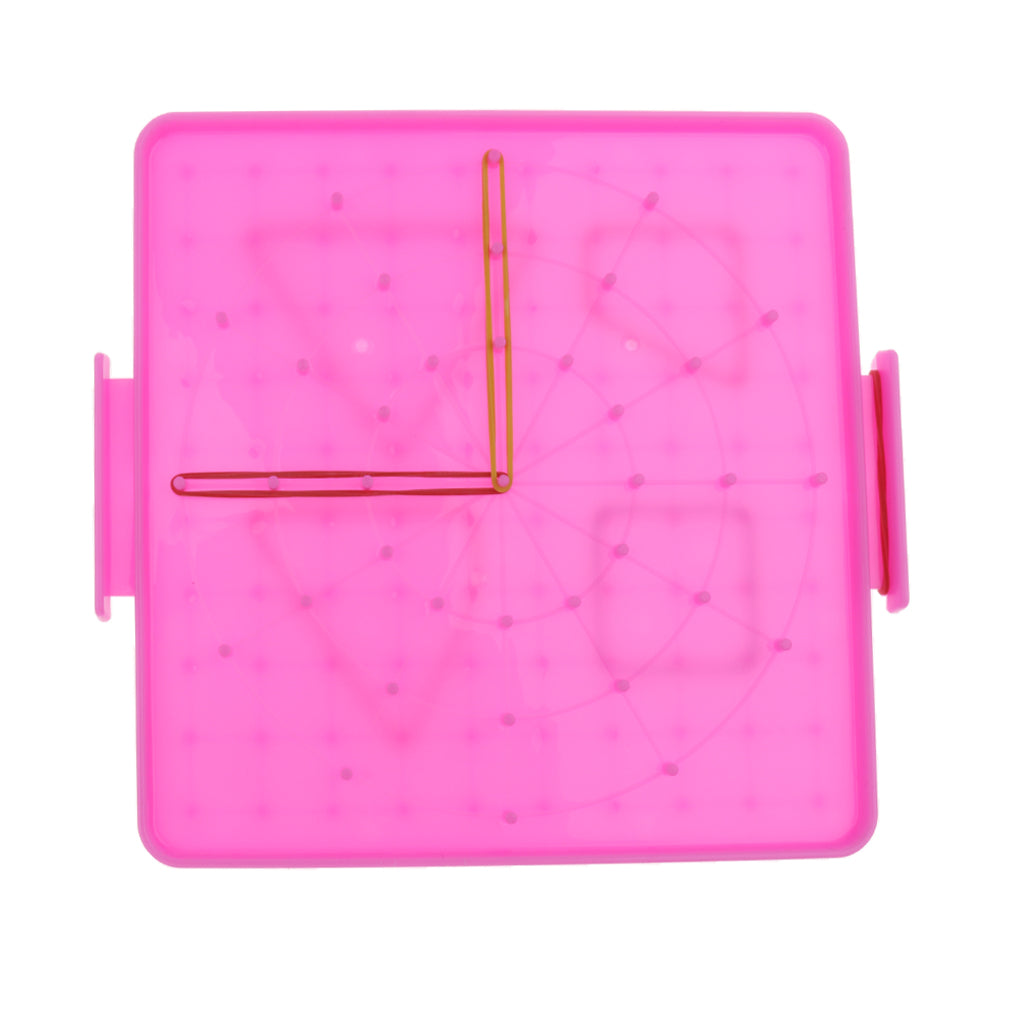 Plastic Nail Board Plate Preschool Mathematics Teaching Tool Kids Toy Pink