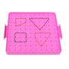 Plastic Nail Board Plate Preschool Mathematics Teaching Tool Kids Toy Pink