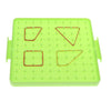 Plastic Nail Board Plate Preschool Mathematics Teaching Tool Kids Toy Green