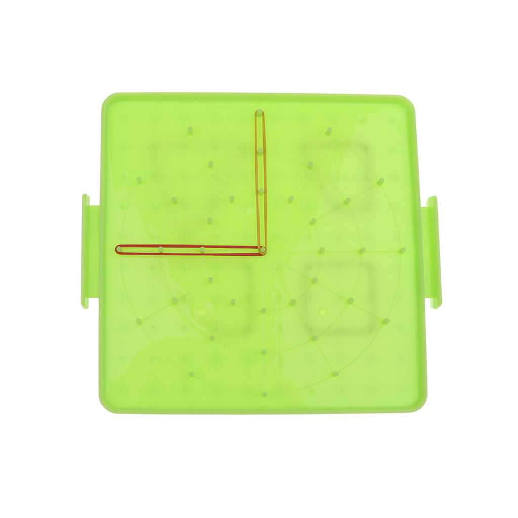 Plastic Nail Board Plate Preschool Mathematics Teaching Tool Kids Toy Green