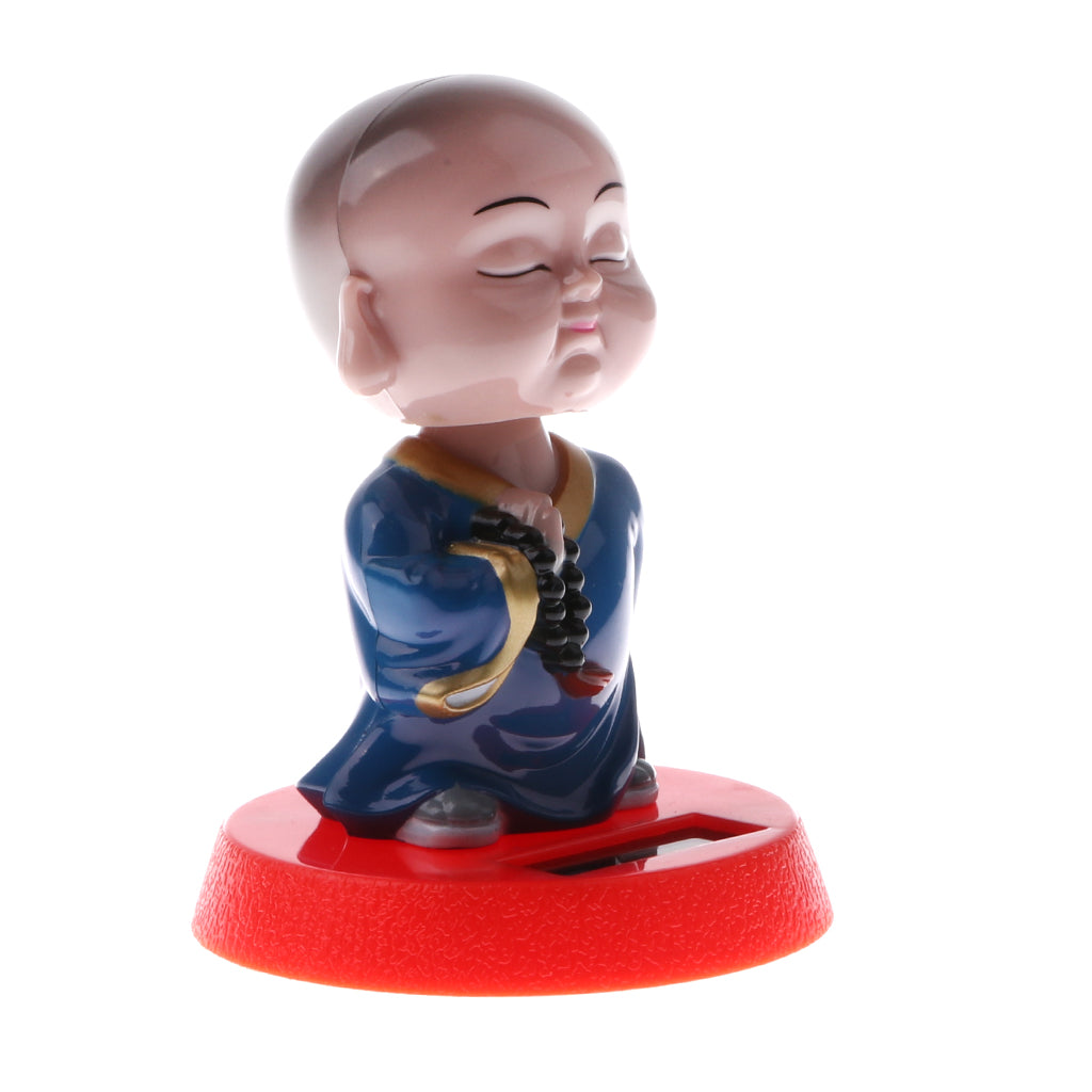 Solar Powered Bobbling Toy Shaking Head Monk Home/Office/Car Ornament #B