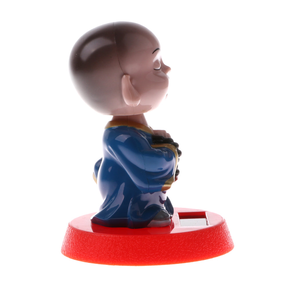 Solar Powered Bobbling Toy Shaking Head Monk Home/Office/Car Ornament #B