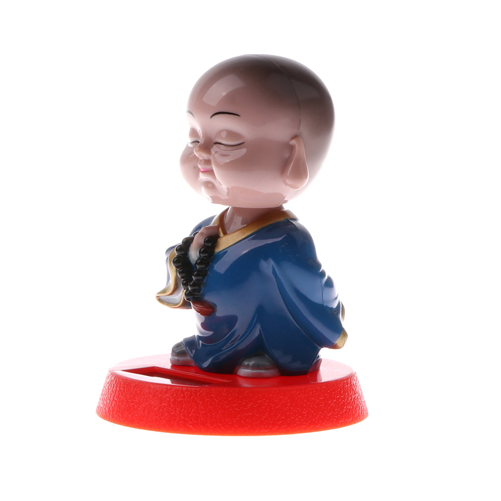 Solar Powered Bobbling Toy Shaking Head Monk Home/Office/Car Ornament #B