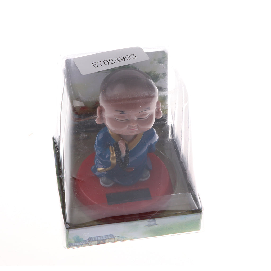 Solar Powered Bobbling Toy Shaking Head Monk Home/Office/Car Ornament #B