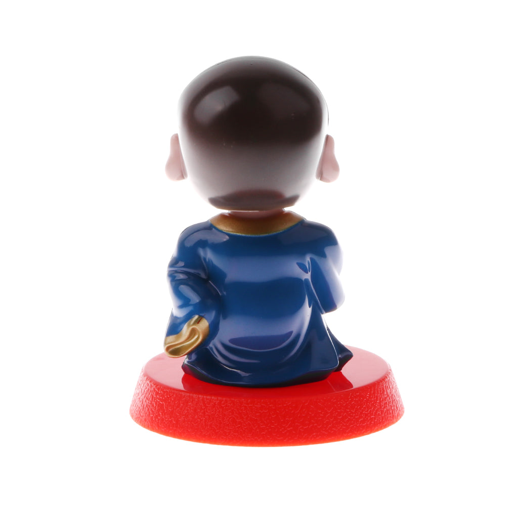 Solar Powered Bobbling Toy Shaking Head Monk Home/Office/Car Ornament #B