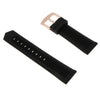 Black Silicone Rubber Sport Replacement Watch Band Strap 19mm Rose Gold