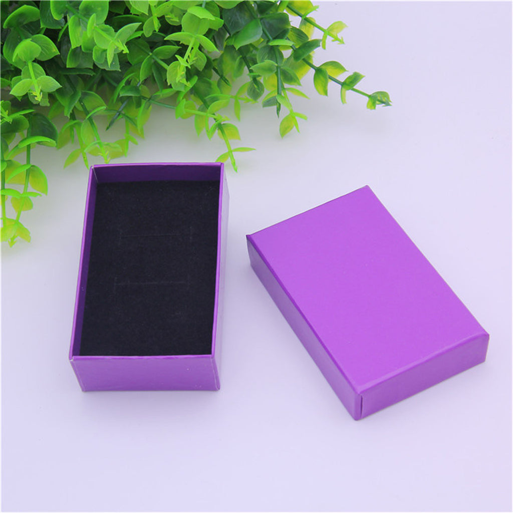 24 Pieces Gift Box Set Ring Necklace Box for Anniversaries Birthday Purple