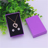 24 Pieces Gift Box Set Ring Necklace Box for Anniversaries Birthday Purple