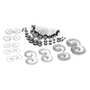 54pcs Gauges Kit Spiral Tapers and Plugs 14G-00G Stretching Kit Transparent