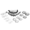 54pcs Gauges Kit Spiral Tapers and Plugs 14G-00G Stretching Kit Transparent