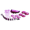 54pcs Gauges Kit Spiral Tapers and Plugs 14G-00G Stretching Kit Purple