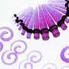 54pcs Gauges Kit Spiral Tapers and Plugs 14G-00G Stretching Kit Purple