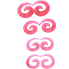 54pcs Gauges Kit Spiral Tapers and Plugs 14G-00G Stretching Kit Pink