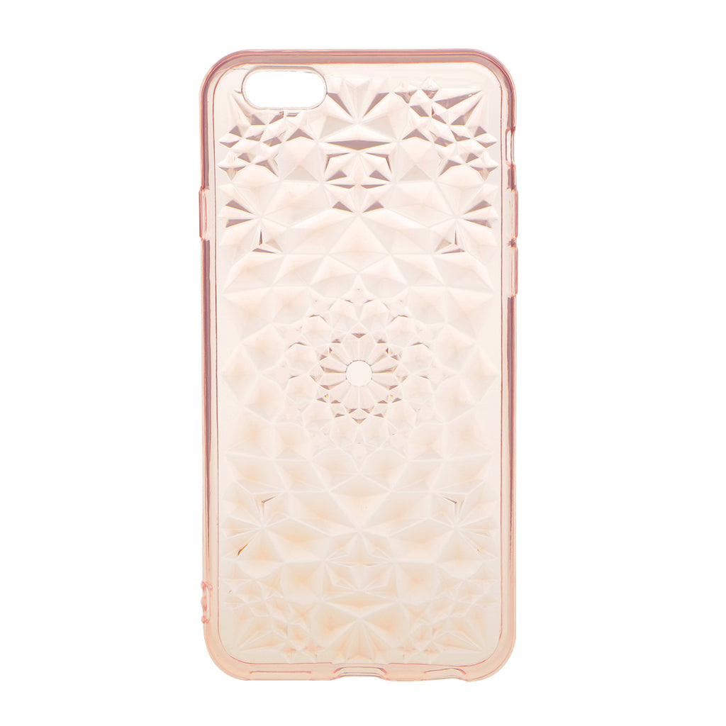 3D Phone Hard Case Cover TPU Silicone Bling for iPhone 6s plus light Pink