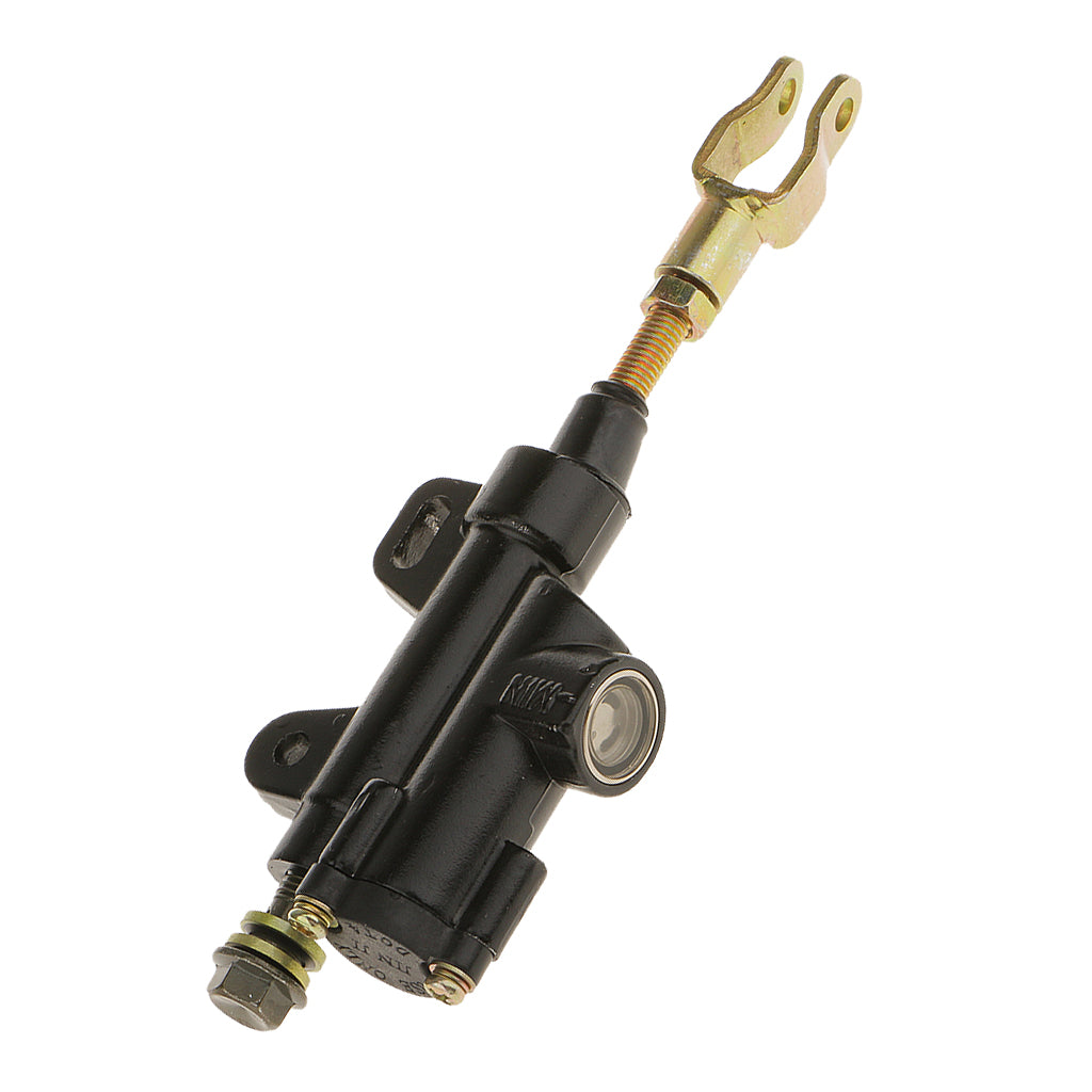 Motorcycle Rear Foot Brake Master Cylinder Hydraulic Brake Pump Black