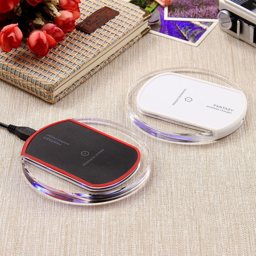 Wireless Charger Charging Pad Mat For iPhone Samsung S6/S6edge JJT-697 Black