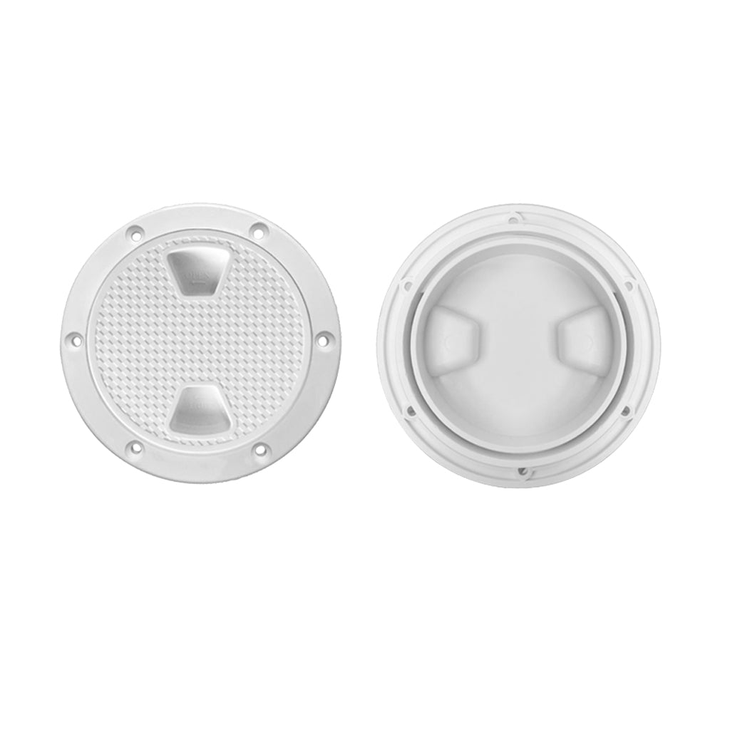 2 Pieces Marine Boat RV White 4" Access Hatch Cover Screw Out Deck Plate