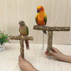 Bird Parrot Scratching Chewing Stick T-shape Jumping Standing Perches  S