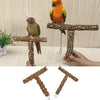 Bird Parrot Scratching Chewing Stick T-shape Jumping Standing Perches  S