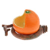 Pet Bird Food Feeding Bowl Feed Cup Hamster Drinking Water Dish Orange