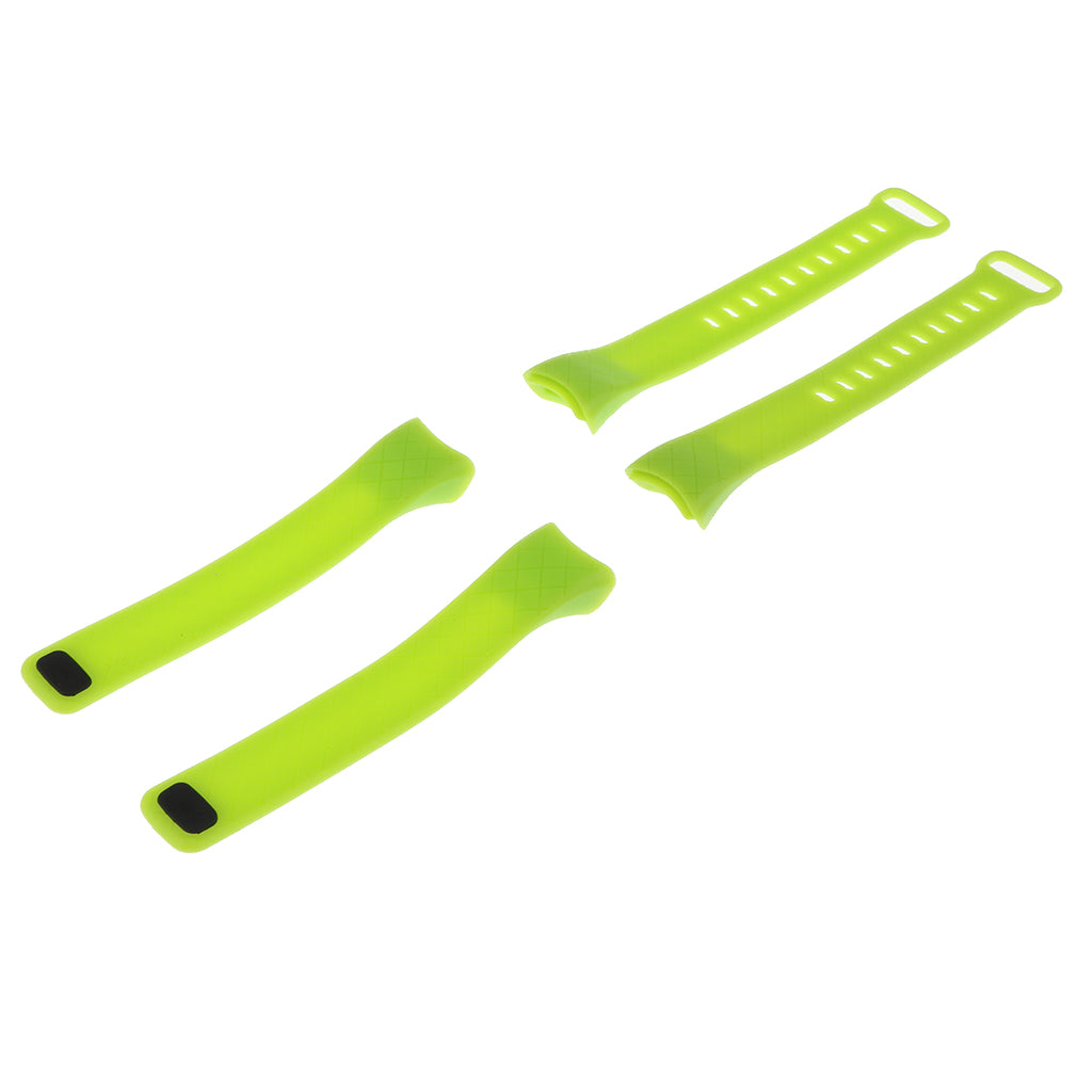 2 Pieces Replacement Wristband Strap for CB608 Smart Heart Rate Watch Green