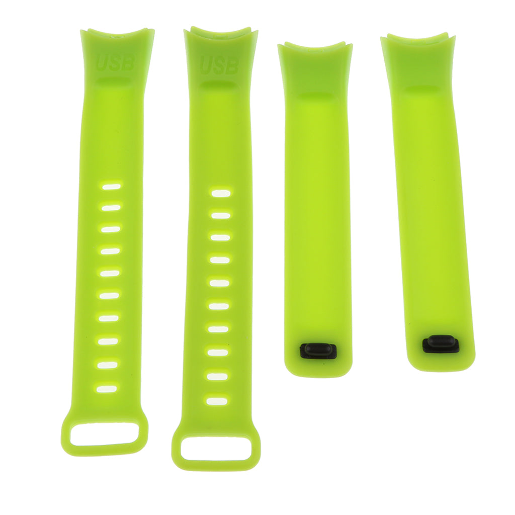 2 Pieces Replacement Wristband Strap for CB608 Smart Heart Rate Watch Green