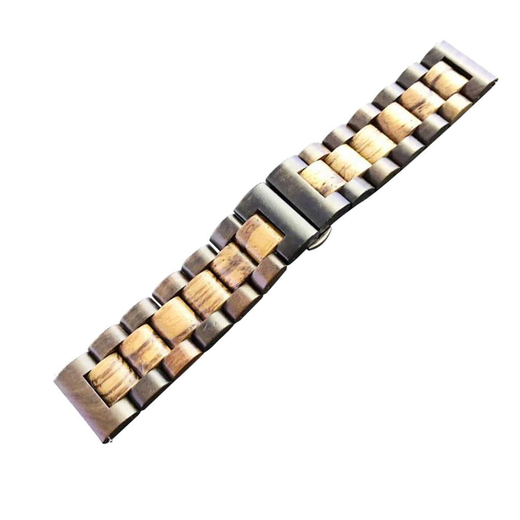 Wood Bracelet Butterfly Lock Watch Band for Samsung Huami 22mm Brown