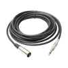 XLR 3 Pin Male to 1/4 6.35mm Mono Jack Male Plug Audio Microphone Cable 10m