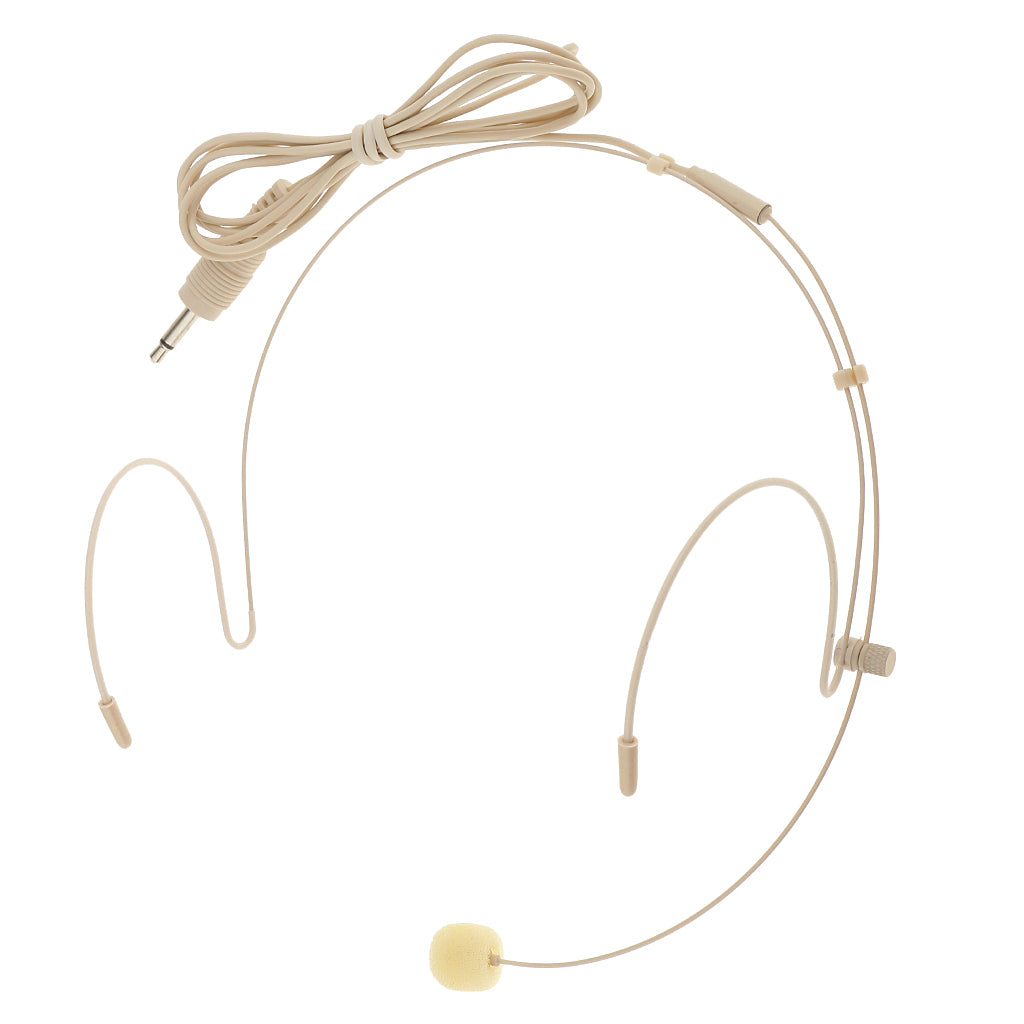 Professional Ear Hook Wired Headset / Headworn Microphone Skin Color 3.5mm