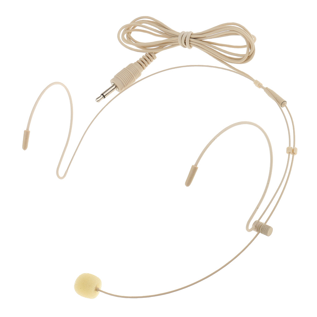 Professional Ear Hook Wired Headset / Headworn Microphone Skin Color 3.5mm